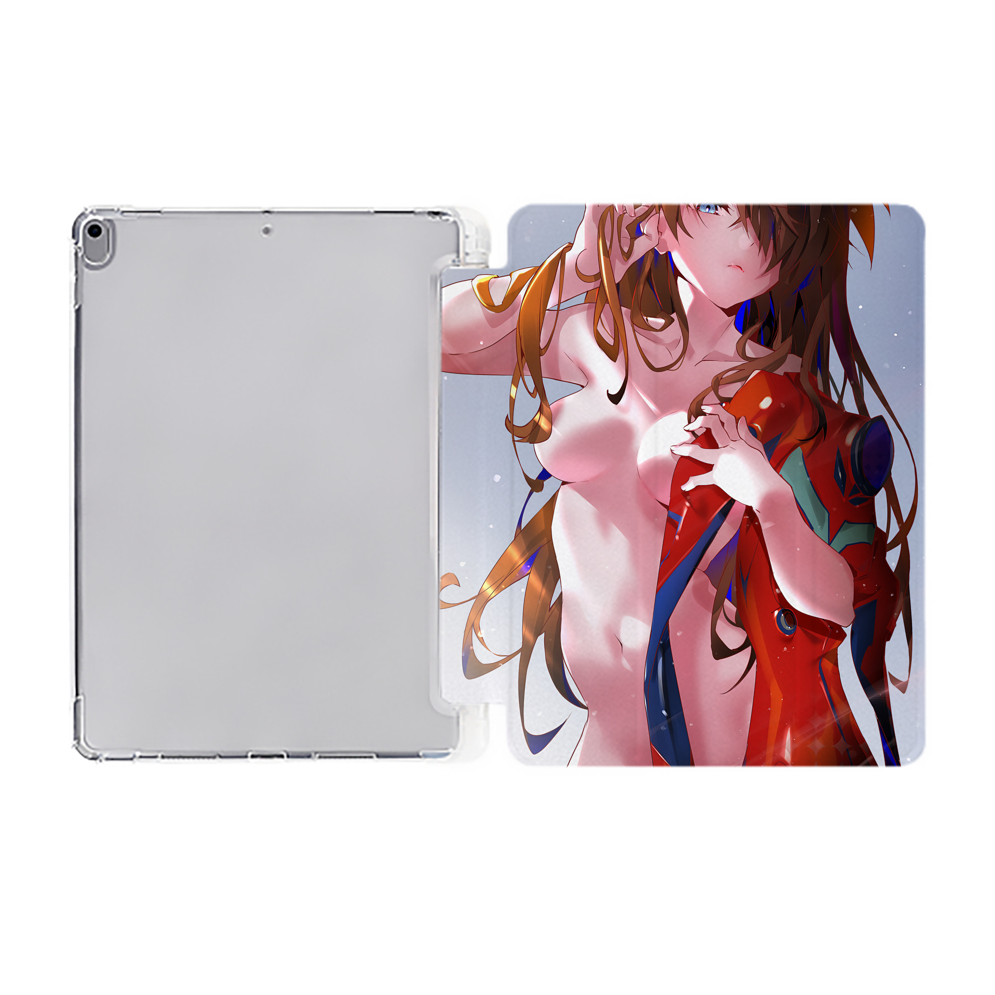 （画像用） EVA 新世紀エヴァンゲリオン IPad ケース ペン収納付き 三つ折りスタンド PUレザー×シリコン 対応機種9.5/10.5/10.9インチ